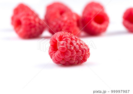 raspberry isolated on white background raspberry isolated on white background 99997987