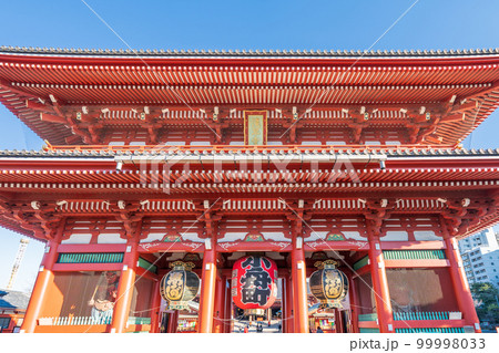 「東京都」浅草寺 宝蔵門　朝景 99998033