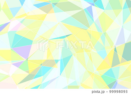 背景イラスト_三角形モザイク_パステルカラー 99998093