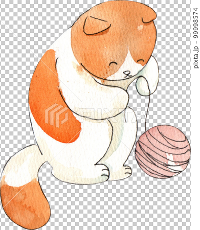 Kitten cat watercolor png element 99998574