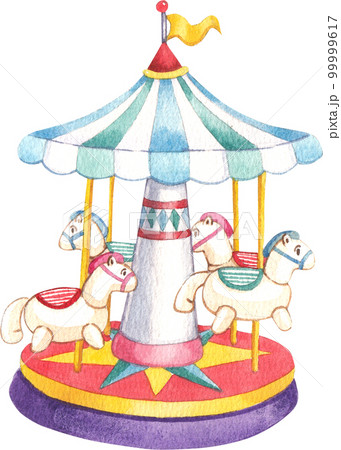 Circus clowns. Cartoon clown comedian juggling, funny clowns nose or jester party circus costume watercolor png element 99999617