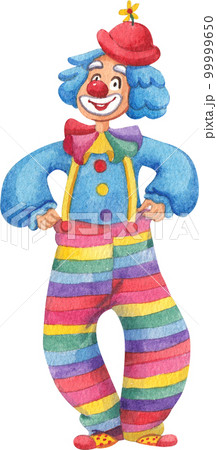 Circus clowns. Cartoon clown comedian juggling, funny clowns nose or jester party circus costume watercolor png element Circus clowns. Cartoon clown comedian juggling, funny clowns nose or jester party circus costume watercolor png element 99999650
