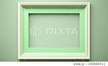 薄緑のシンプルフレーム_1のイラスト素材 [100000411] - PIXTA