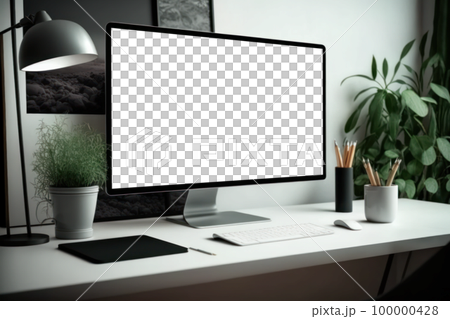 Desktop PC screen, bright desk, transparent PNG Desktop PC screen, bright desk, transparent PNG 100000428