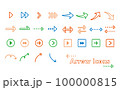 矢印アイコンセット　ライン 100000815