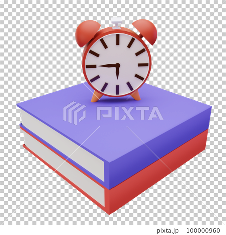 3d render clock with back to school concept 3d render clock with back to school concept 100000960