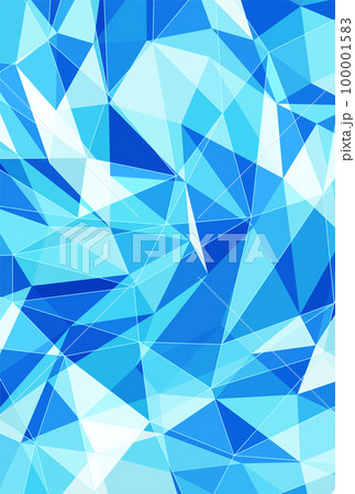 背景イラスト_三角形モザイク_青 100001583