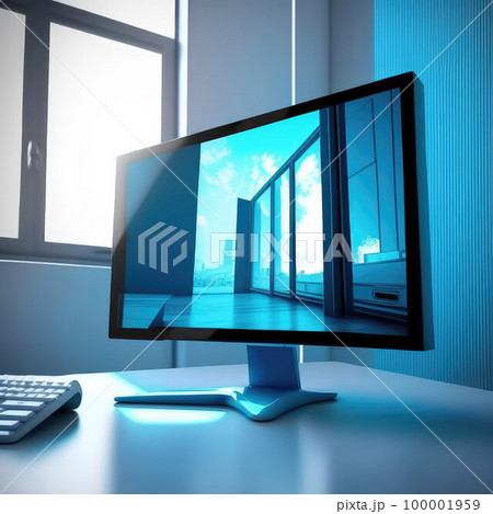 shot of a desktop computer in a creative modern office. mocap 100001959