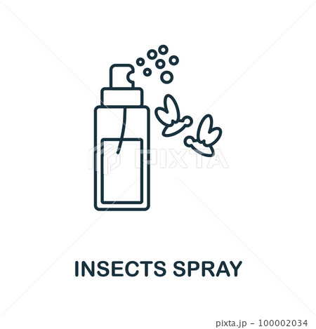 Insects Spray line icon. Monochrome simple Insects Spray outline icon for templates, web design and infographics 100002034