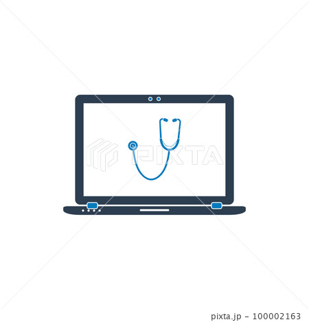 Online Medical Help Icon. Flat style vector EPS. 100002163