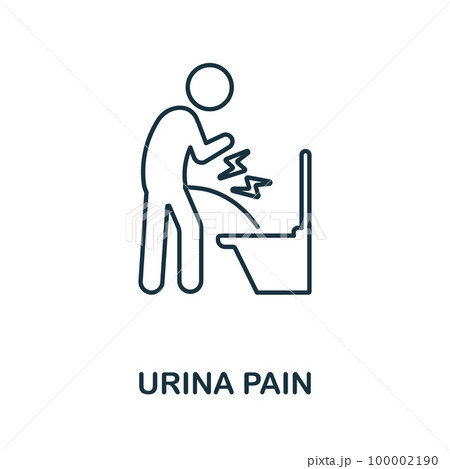 Urina Pain line icon. Outline element sign from body ache collection. Urina Pain icon sign for web design, infographics and more. Urina Pain line icon. Outline element sign from body ache collection. Urina Pain icon sign for web design, infographics and more. 100002190