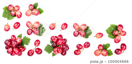 pink grapes isolated on the white background with copy space for your text. Top view. Flat lay pattern pink grapes isolated on the white background with copy space for your text. Top view. Flat lay pattern 100004666