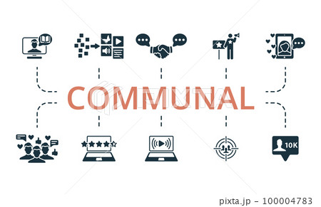 Communal set. Creative icons: story telling,...のイラスト素材 [100004783] - PIXTA