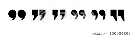 Quotes icon set. Quotation mark black symbols. vector Quotes icon set. Quotation mark black symbols. vector 100004802