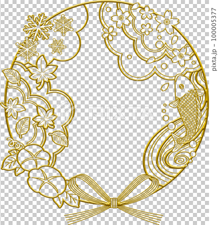 エンブレム_金属風_銅風 100005377