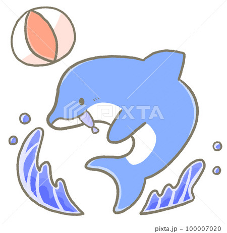 R:もっとメルヘンな水族館RX☆イルカ⑤のイラスト素材
