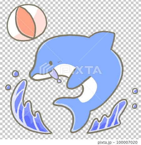 R:もっとメルヘンな水族館RX☆イルカ⑤のイラスト素材