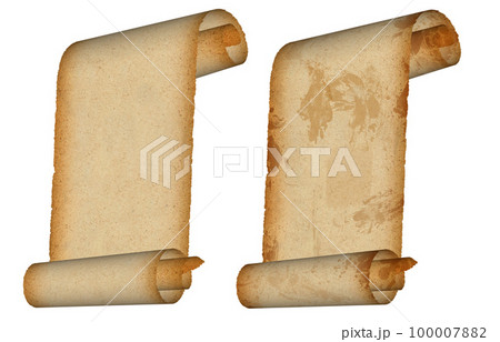 Abstract paper rolls of old, weathered grunge paper with plenty of space for text or copy. 100007882