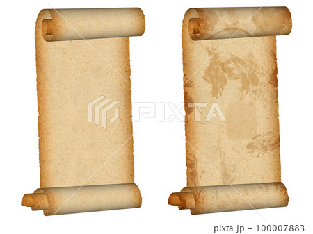 Abstract paper rolls of old, weathered grunge paper with plenty of space for text or copy. 100007883
