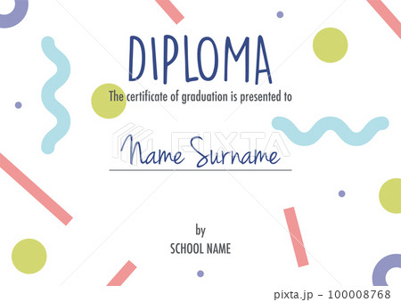 Diploma certificate concept template 100008768