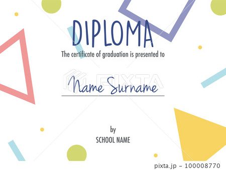 Diploma certificate concept template 100008770