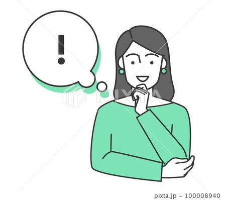 女性が閃いているベクターイラスト 100008940