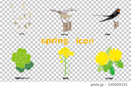 春のアイコンセット 春のアイコンセット 100009191