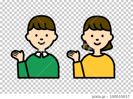 一個簡單的人圖標介紹的插圖 一個簡單的人圖標介紹的插圖 100010037