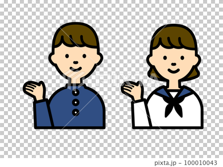 一個簡單的學生介紹的插圖 100010043