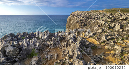 Rocky Coast, Pria Cliffs, Karst Formation, Llames de Pria, Spain Rocky Coast, Pria Cliffs, Karst Formation, Llames de Pria, Spain 100010252