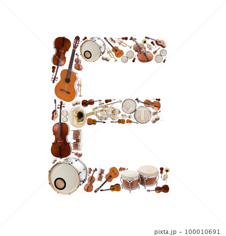 Musical instruments alphabet 100010691