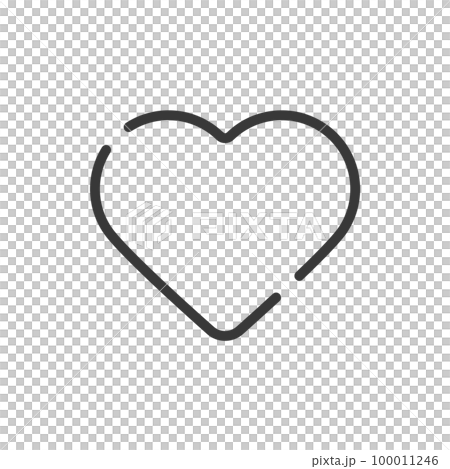 ハートの形の線アイコン - 恋愛・like・メンタルヘルスのイメージ ハートの形の線アイコン - 恋愛・like・メンタルヘルスのイメージ 100011246