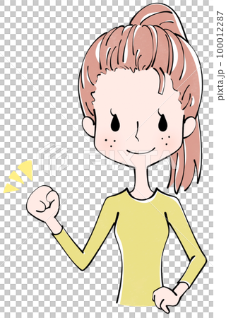 Illustration of a motivated woman Illustration of a motivated woman 100012287
