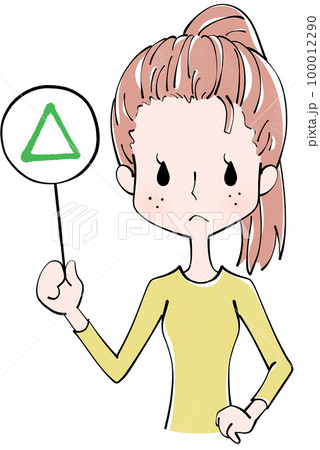 ○✖△ 女性のイラスト ○✖△ 女性のイラスト 100012290