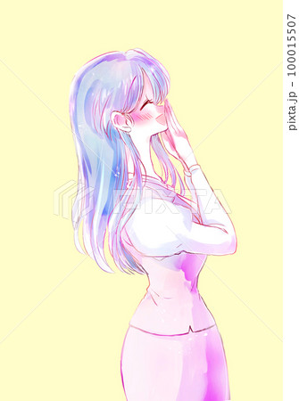 嬉しそうな女性社員 100015507