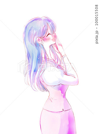 嬉しそうな女性社員 100015508