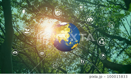地球環境イメージ　エコロジー　サステナブル　SDGs 100015833