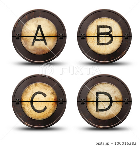 Vintage typewriter letters 100016282