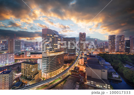 Tokyo, Japan Cityscape in Shiodome Tokyo, Japan Cityscape in Shiodome 100017333