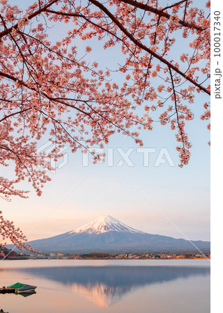 Mt. Fuji as scene from Kawaguchi Lake, Japan 100017340