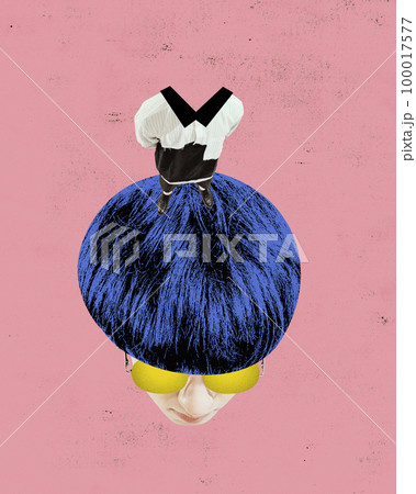 Contemporary art collage. Concept of weird people, pop art, creativity, surrealism, imagination. Abstract design Contemporary art collage. Concept of weird people, pop art, creativity, surrealism, imagination. Abstract design 100017577