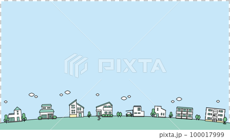 街並み・建物アイコンのイラストセットC 100017999