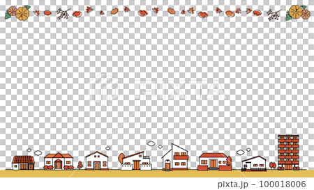 Building icon illustration set C (autumn) 100018006