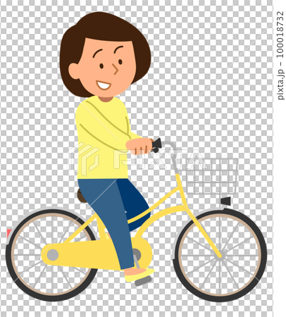 自転車に乗る女性1 100018732