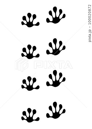 Animals feet track. Gecko black paw, walking feet silhouette or footprints. Trace step imprints isolated on white. Walking tracks paws illustration Animals feet track. Gecko black paw, walking feet silhouette or footprints. Trace step imprints isolated on white. Walking tracks paws illustration 100020872