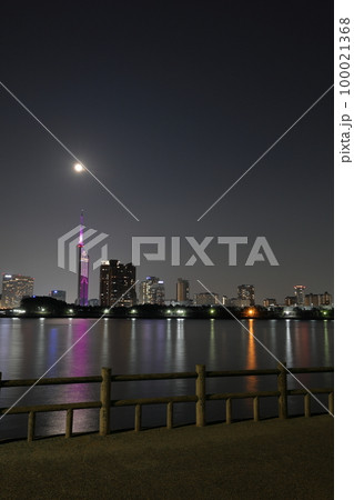 愛宕浜地区 福岡市海浜公園から見るシーサイドももちの夜景 愛宕浜地区 福岡市海浜公園から見るシーサイドももちの夜景 100021368
