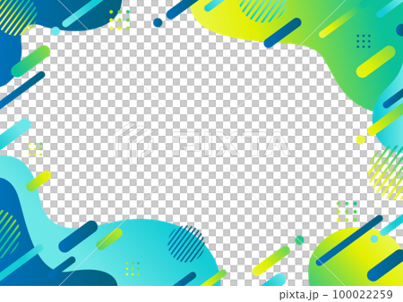 Green and blue frame background material 100022259