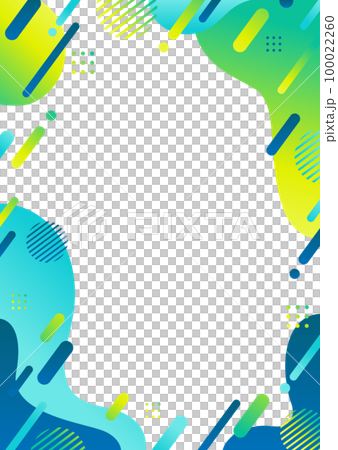 Green and blue frame background material 100022260