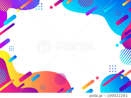 カラフルなフレーム背景素材 100022261