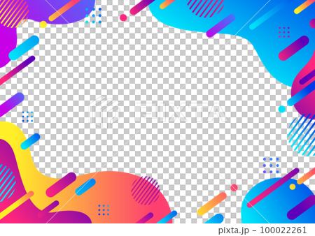 カラフルなフレーム背景素材 100022261